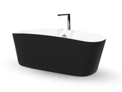 Spalina Baignoire Balnéo Tao black Bulle 170x80x65cm, by