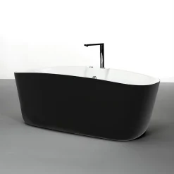 Spalina Baignoire Balnéo Tao black Bulle 170x80x65cm, by