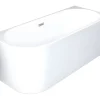 Vente-unique Baignoire d'angle - 201 L - 150 x 75 x 59 cm - Blanche - Acrylique - Angle droit - PONTICOLA* Baignoire D'Angle