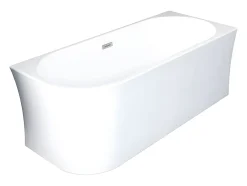 Vente-unique Baignoire d'angle - 201 L - 150 x 75 x 59 cm - Blanche - Acrylique - Angle droit - PONTICOLA* Baignoire D'Angle