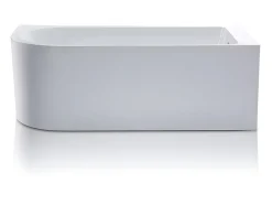 Vente-unique Baignoire d'angle - 240L - 170 x 75 x 58 cm - Blanche - Angle droit - ANIKA* Baignoire D'Angle
