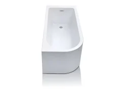 Vente-unique Baignoire d'angle - 240L - 170 x 75 x 58 cm - Blanche - Angle droit - ANIKA* Baignoire D'Angle