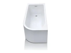 Vente-unique Baignoire d'angle - 240L - 170 x 75 x 58 cm - Blanche - Angle gauche - ANIKA* Baignoire D'Angle