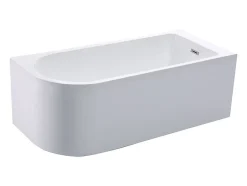 Vente-unique Baignoire d'angle - 201L - 150 x 75 x 58 cm - Blanche - Angle droit - ANIKA* Baignoire D'Angle