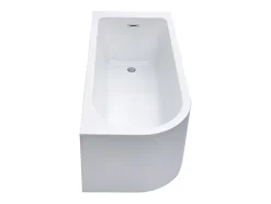 Vente-unique Baignoire d'angle - 201L - 150 x 75 x 58 cm - Blanche - Angle droit - ANIKA* Baignoire D'Angle