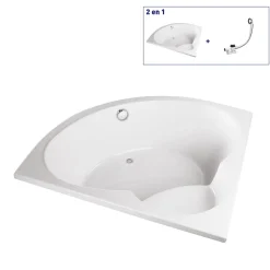 Valentin Baignoire d'angle 150 x 150 cm Maylis sans tablier* Baignoire D'Angle