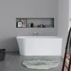 Duravit Baignoire d'angle acrylique salle de bain, vidage de trop plein, 2 places, Coin droite, 150x75x45cm, Blanc, DURADELFI* Baignoire D'Angle