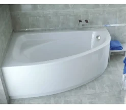 Azura Home Design Baignoire d'angle CORNEA 140x80 cm gauche avec tablier* Baignoire Asymétrique