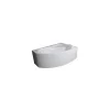 Azura Home Design Baignoire d'angle droite RIMA avec tablier - 130cm* Baignoire Asymétrique