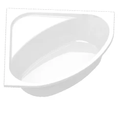 GoodHome Baignoire d'angle en acrylique L.140 x l.140 cm blanc, Cavally