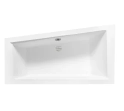 Azura Home Design Baignoire d'angle GAUCHE INTIMA AVEC TABLIER - 160cm* Baignoire D'Angle