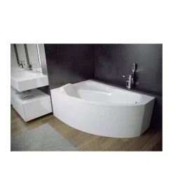Azura Home Design Baignoire d'angle gauche RIMA avec tablier - 140cm