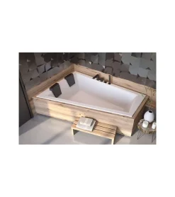 Azura Home Design Baignoire d'angle Gauche ULTIMA DUO ultra-slim - 170cm