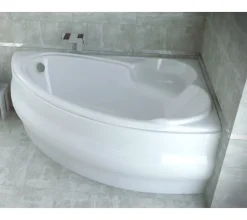Azura Home Design Baignoire d'angle NOVA Droite avec tablier - 155 CM