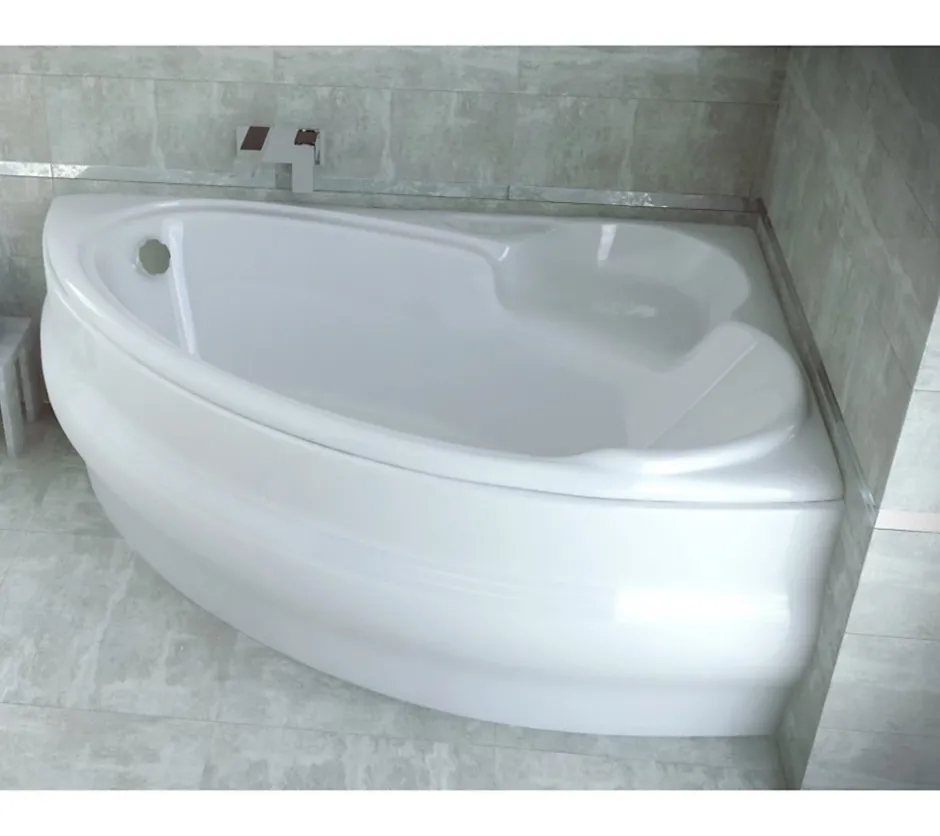 Azura Home Design Baignoire d'angle NOVA Droite avec tablier - 155 CM