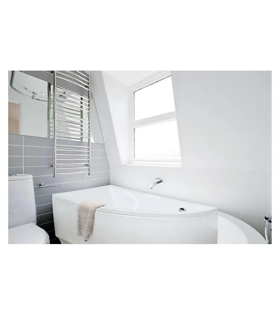 Azura Home Design Baignoire d'angle ORIEGA 150 cm gauche avec tablier* Baignoire Asymétrique