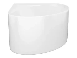 Vente-unique Baignoire d'angle ovale en acrylique - Blanc brillant - 176L - 100 x 100 x 58 cm - MARTA* Baignoire D'Angle