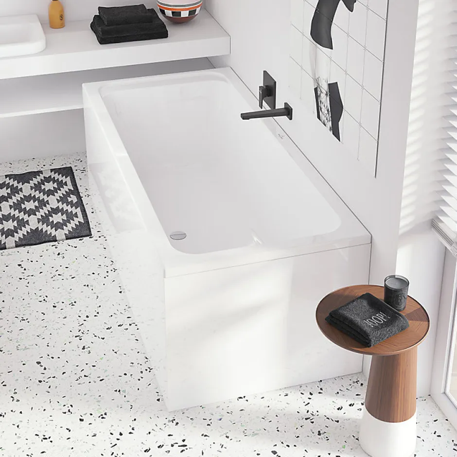 Villeroy & Boch Baignoire droite 170 X 80 VILLEROY ET BOCH Architectura acrylique avec pieds