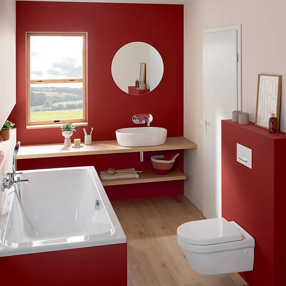 Villeroy & Boch Baignoire droite 170 X 80 VILLEROY ET BOCH Architectura acrylique avec pieds