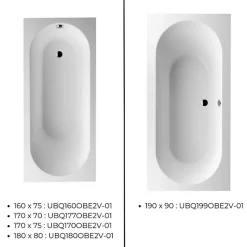 Villeroy & Boch Baignoire droite 160 x 75 VILLEROY ET BOCH Oberon Quaryl* Baignoire Droite