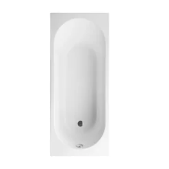 Villeroy & Boch Baignoire droite avec pieds 160 x 70 cm O.Novo Blanc + Pare bain droite AURYS Raywall noir mat