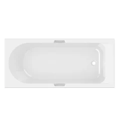 GoodHome Baignoire droite avec poignées d'appui 170x75 cm Cavally blanc* Baignoire Droite