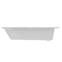 GoodHome Baignoire droite avec poignées d'appui 170x75 cm Cavally blanc* Baignoire Droite