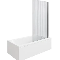 Duravit Baignoire droite D-Code 180 x 85 cm + Pare bain droit AURYS Raywall chromé