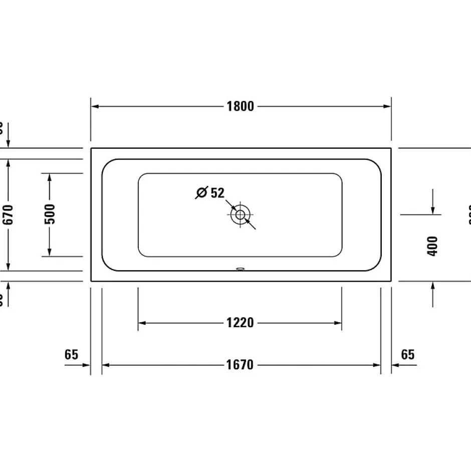 Duravit Baignoire droite D-Code 180 x 85 cm + Pare bain droit AURYS Raywall chromé