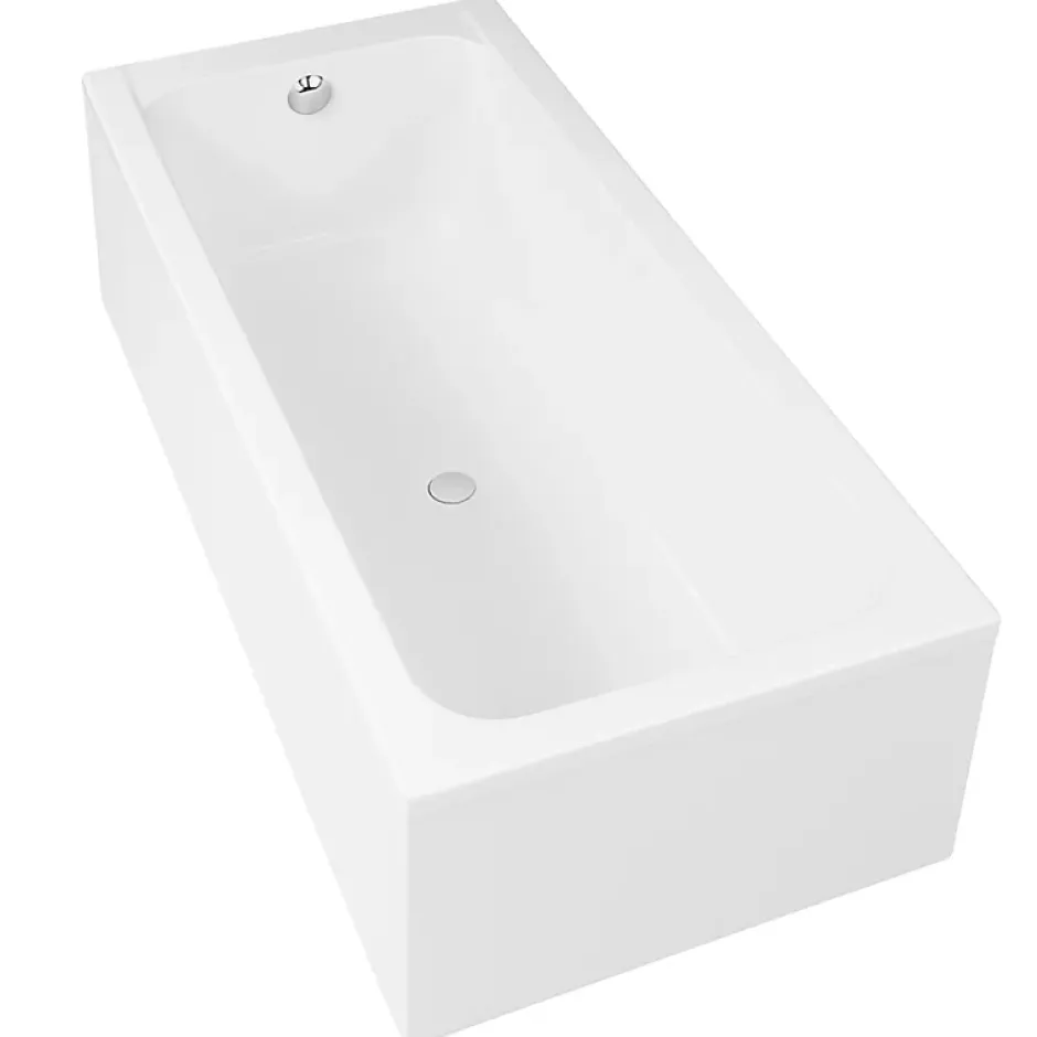 Duravit Baignoire droite D-Code 180 x 85 cm + Pare bain droit AURYS Mist 1 chromé* Baignoire Droite