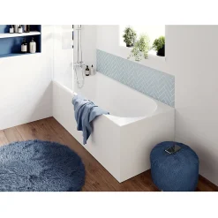GoodHome Baignoire droite en acrylique L.160 x l.70 cm blanc, Cavally