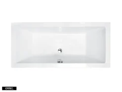 Besco Baignoire Droite sans Tablier - 170 x 75 cm - QUADRO SANS TABLIER - REPOSE-TÊTE OFFERT