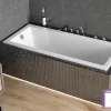 Besco Baignoire Droite sans Tablier - 140 x 70 cm - MODERN SANS TABLIER - REPOSE-TÊTE OFFERT* Baignoire Droite