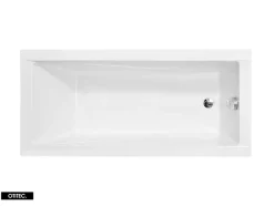 Besco Baignoire Droite sans Tablier - 140 x 70 cm - MODERN SANS TABLIER - REPOSE-TÊTE OFFERT* Baignoire Droite