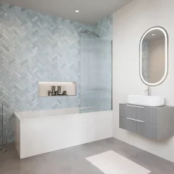 Villeroy & Boch Baignoire droite Architectura acrylique 150 x 70 cm + Pare bain droite AURYS Raywall chromé