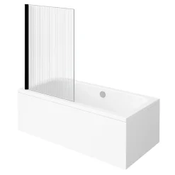 Villeroy & Boch Baignoire droite Architectura acrylique 190 x 90 cm + Pare bain gauche AURYS Raywall Noir mat