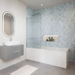 Villeroy & Boch Baignoire droite Architectura avec pieds 170 x 75 cm Blanc + Pare bain gauche AURYS Raywall chromé* Baignoire Droite