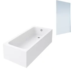 Villeroy & Boch Baignoire droite Architectura acrylique 140 x 70 cm + Pare bain droite AURYS Mist 1 chromé* Baignoire Droite