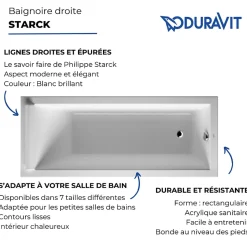 Duravit Baignoire droite 170x75 Starck