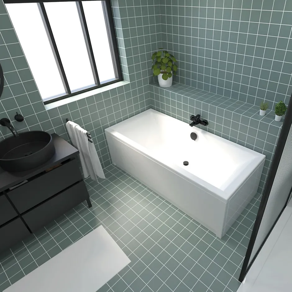 Valentin Baignoire Embleme Duo 180 x 80 cm sans tablier