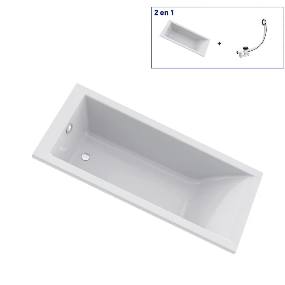 Valentin Baignoire Embleme solo 170 x 75 cm sans tablier* Baignoire Droite