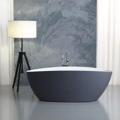 Kiamami Valentina Baignoire En Résine Naturelle, Finition Élégante, 150X70x56 - Rachele* Baignoire Îlot
