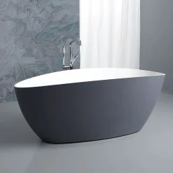 Kiamami Valentina Baignoire En Résine Naturelle, Finition Élégante, 150X70x56 - Rachele* Baignoire Îlot