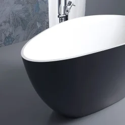 Kiamami Valentina Baignoire En Résine Naturelle, Finition Élégante, 150X70x56 - Rachele* Baignoire Îlot