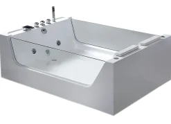 Eliteshopping Baignoire hydromassage avec 2 verre panoramique 170 X 120 cm 8 jets Gemma