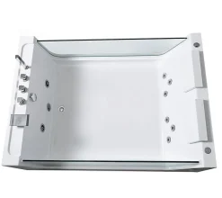 Eliteshopping Baignoire hydromassage avec 2 verre panoramique 170 X 120 cm 8 jets Gemma