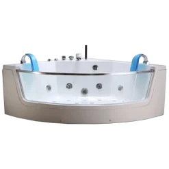 Eliteshopping Baignoire hydromassage blanc pompe double 152 X 152 cm 19 jets Calliope