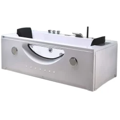 Eliteshopping Baignoire hydromassage blanc Chromothérapie 180 X 90 cm 16 jets Eden
