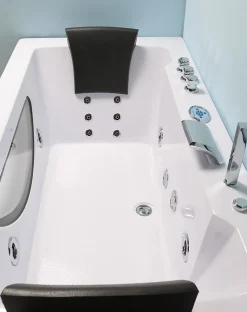 Eliteshopping Baignoire hydromassage blanc Chromothérapie 180 X 90 cm 16 jets Eden