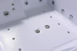 Eliteshopping Baignoire hydromassage blanc double pompe 178 X 147 cm 33 jets Petal